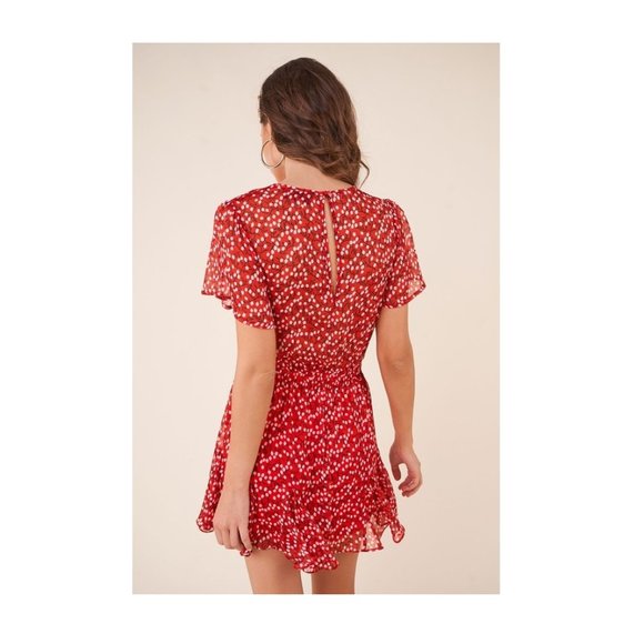 Romper Ruffle Chiffon - in Red - Picture 5 of 6